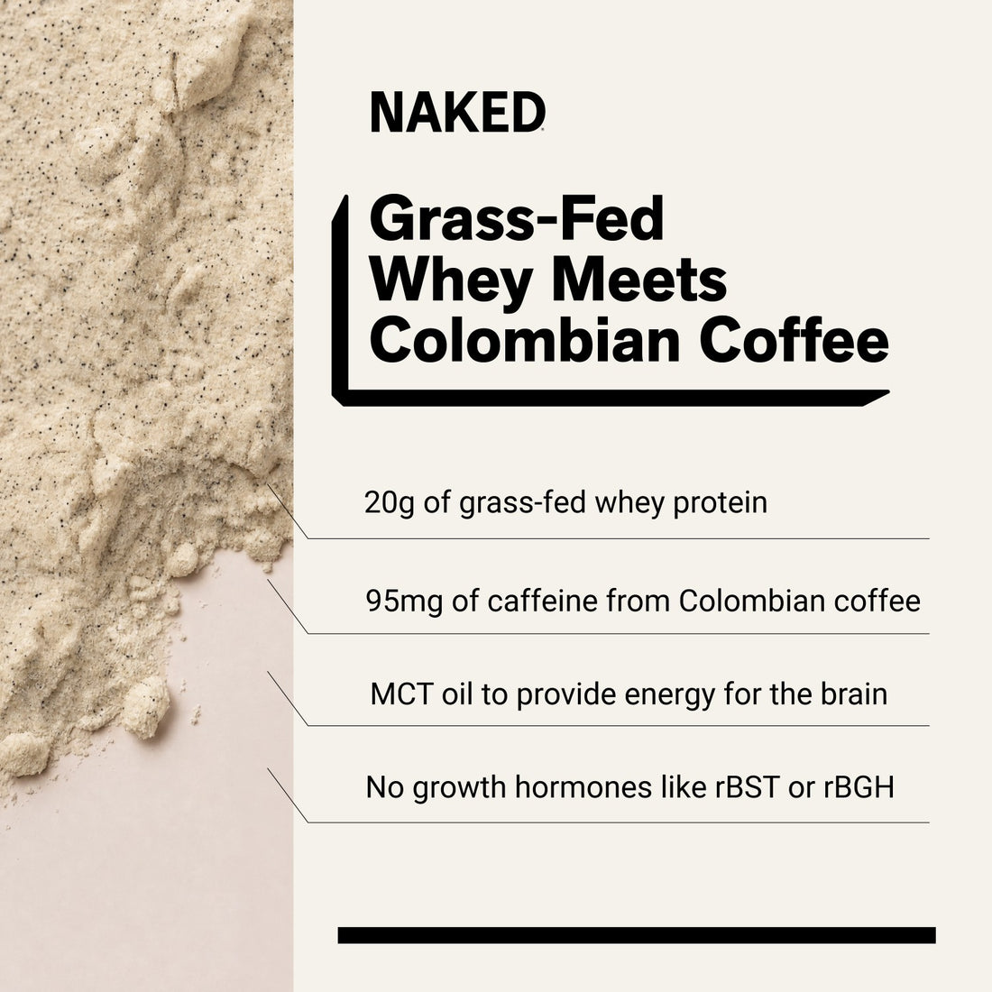 naked protein coffee vanilla latte product overview