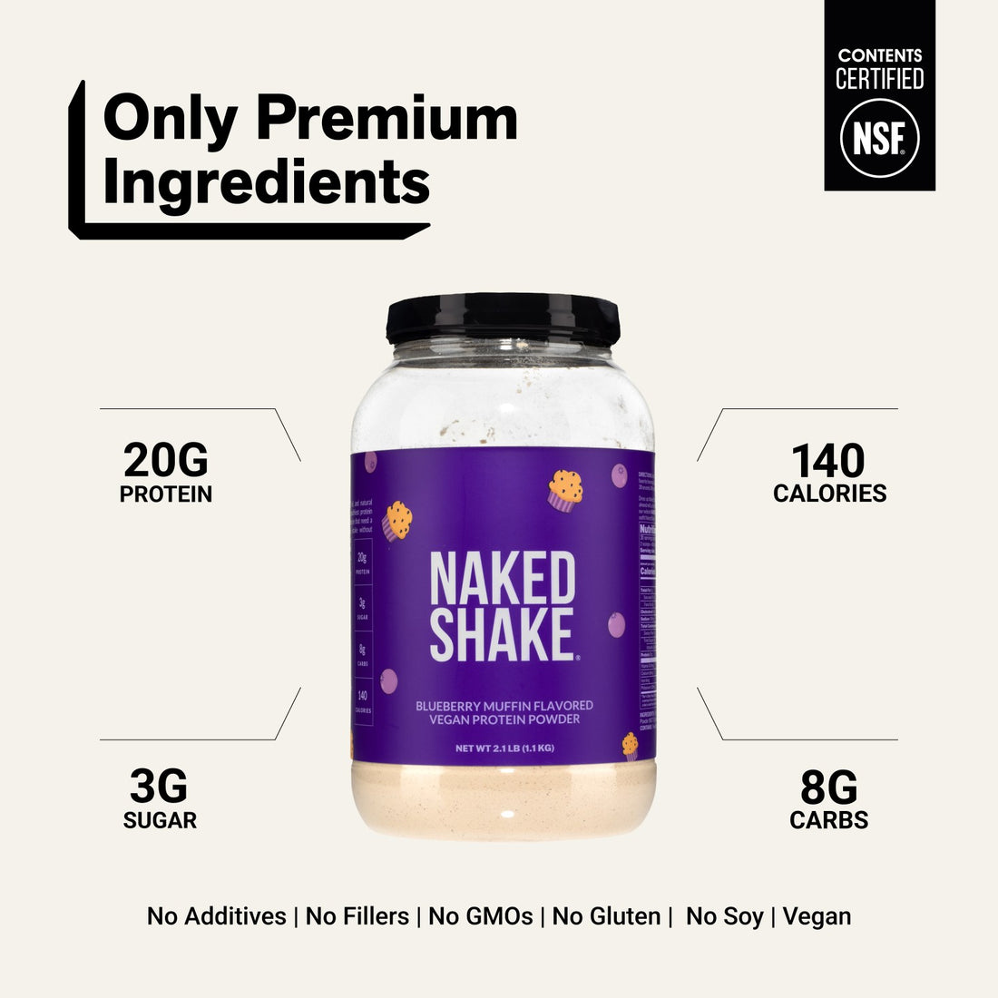 naked shake blueberry muffin product overview
