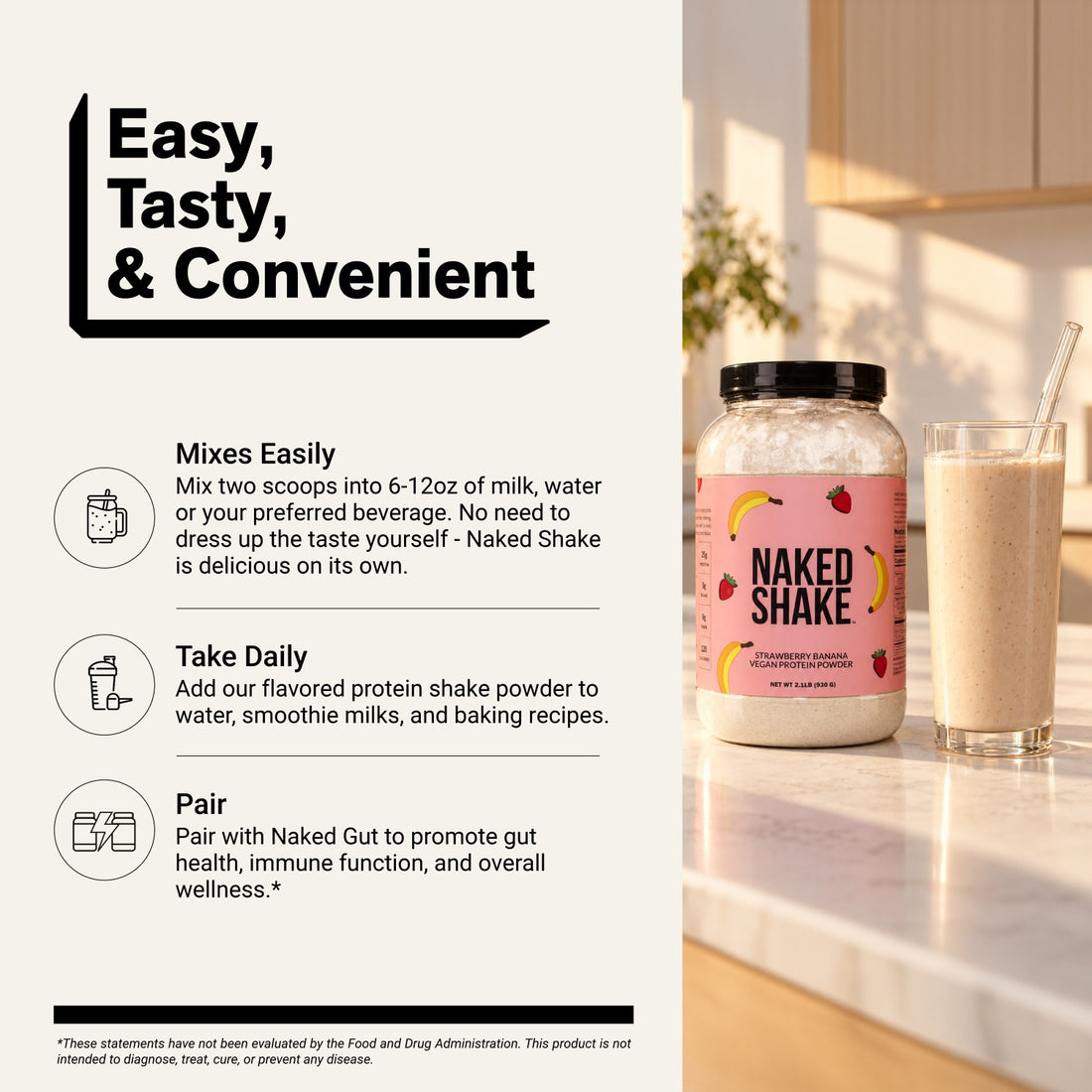 naked shake strawberry banana mixing directions