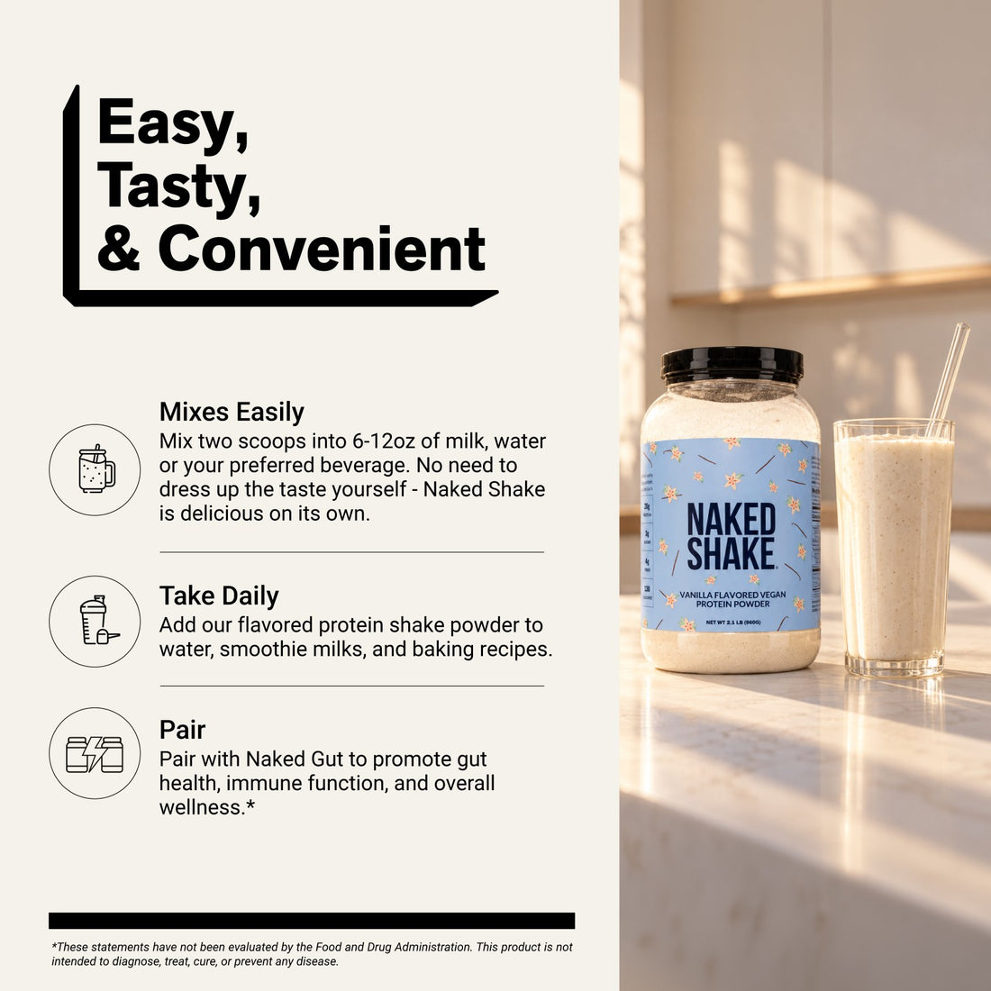 naked shake vanilla mixing directions