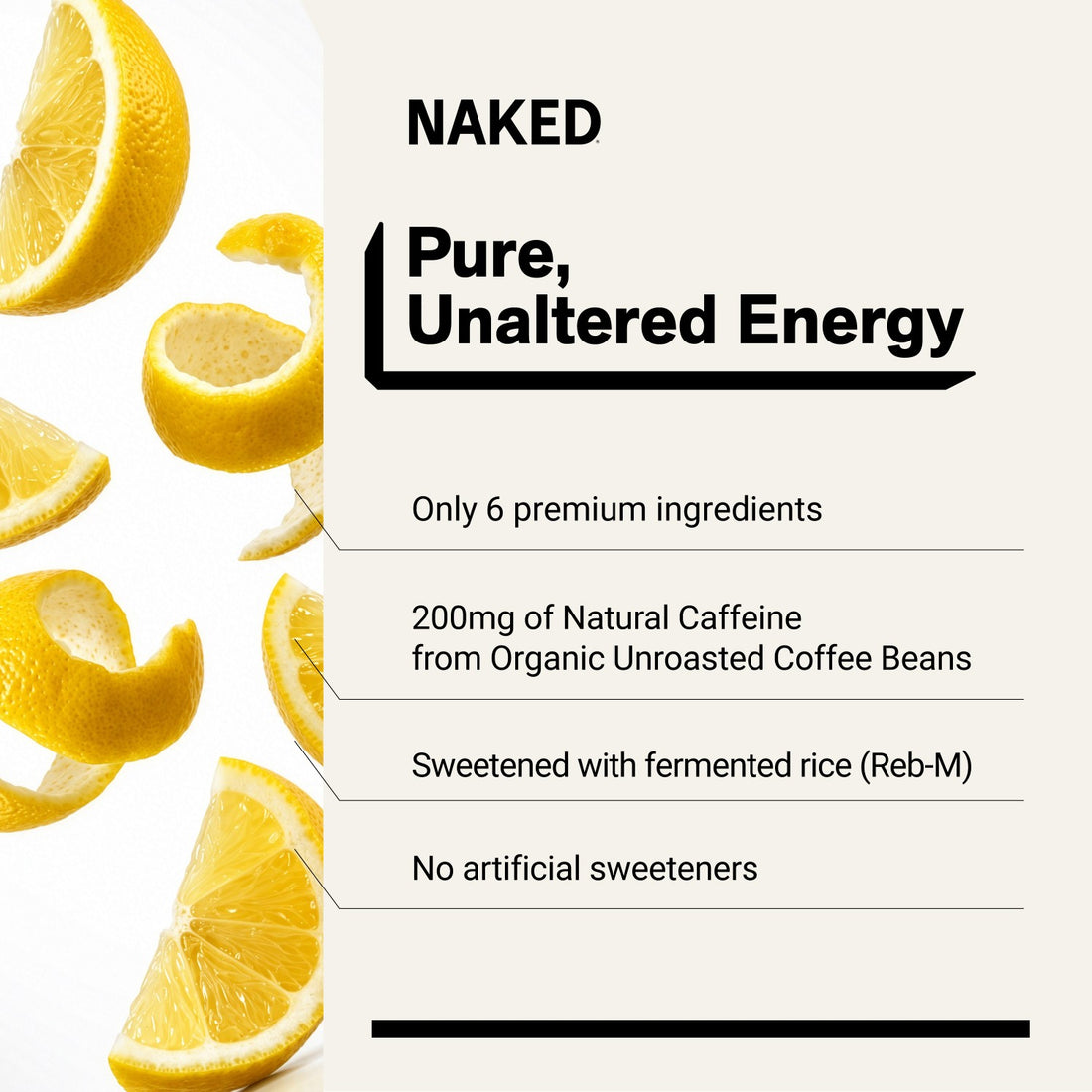 naked sparkling energy lemonade product overview
