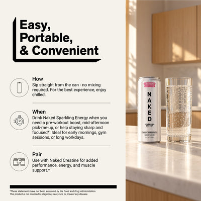 naked sparkling energy strawberry lemonade serving directions