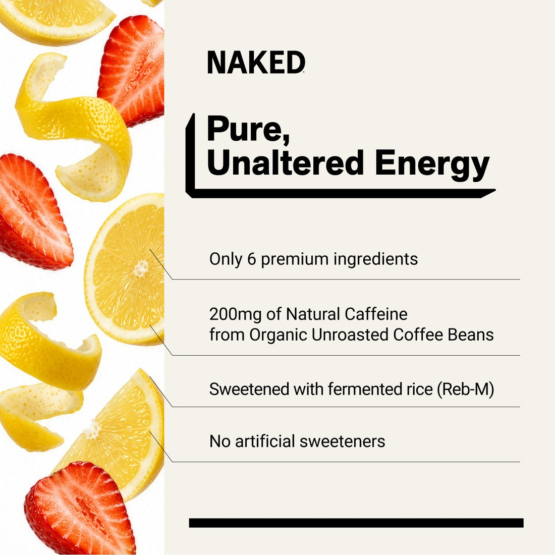 naked sparkling energy strawberry lemonade product overview