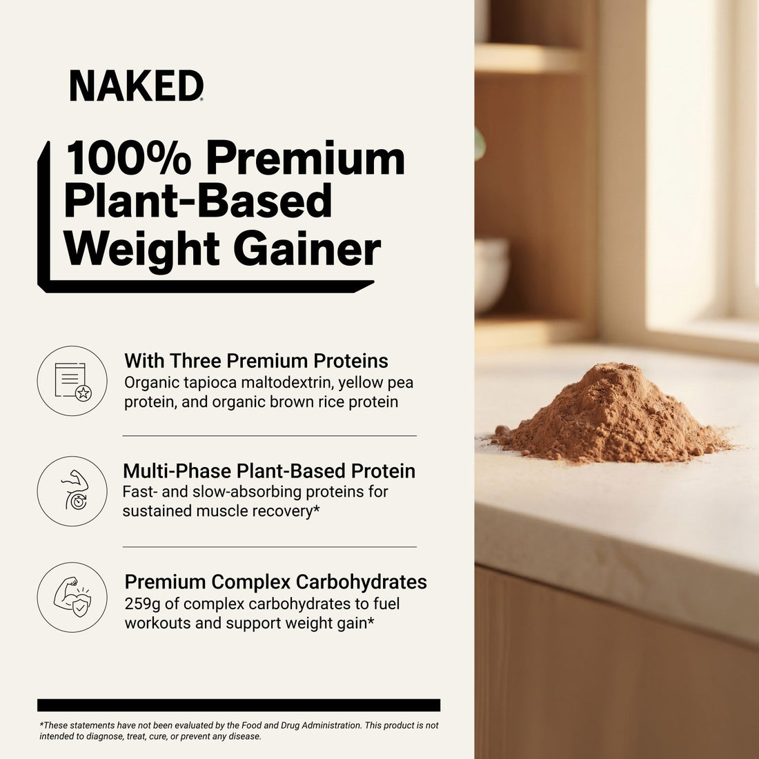 naked vegan mass double chocolate weight gainer benefits