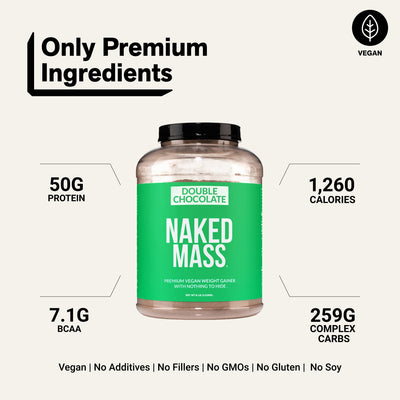 naked vegan mass double chocolate 8 lb product overview