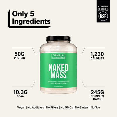 naked vegan mass vanilla 8 lb product overview