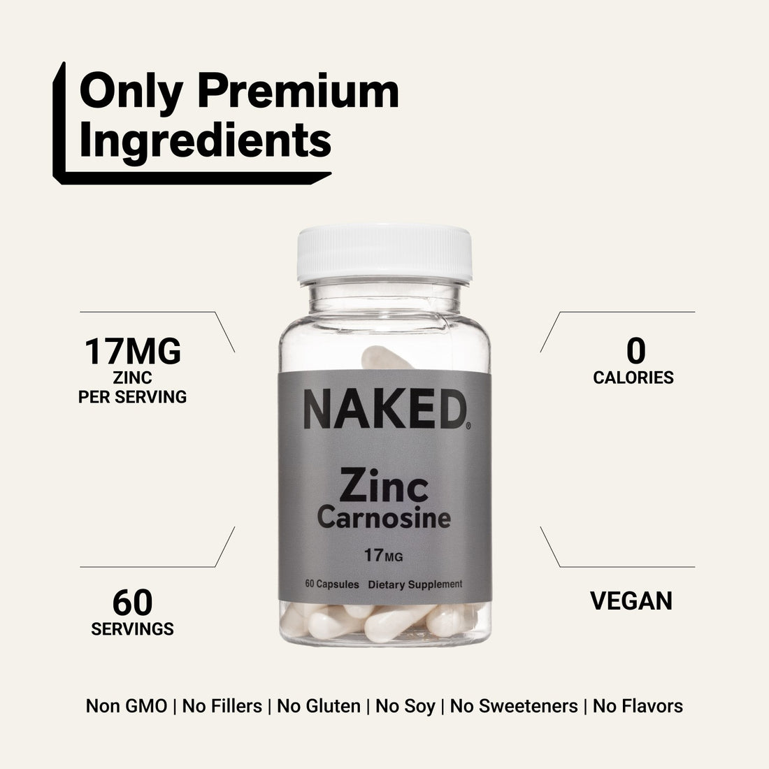naked zinc carnosine 17 mg capsule product overview