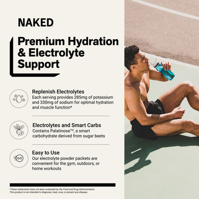 nakedade hydration and electrolyte benefits infographic