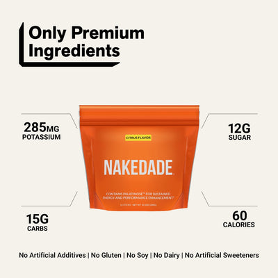nakedade citrus electrolyte powder packets overview