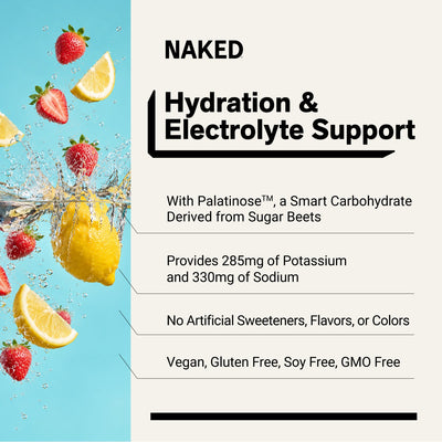 nakedade strawberry lemonade electrolyte powder packets overview