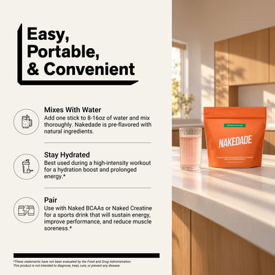 nakedade watermelon mint electrolyte powder mixing directions