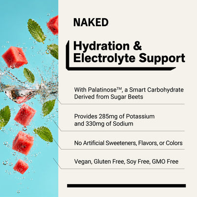 nakedade watermelon mint electrolyte powder packets overview